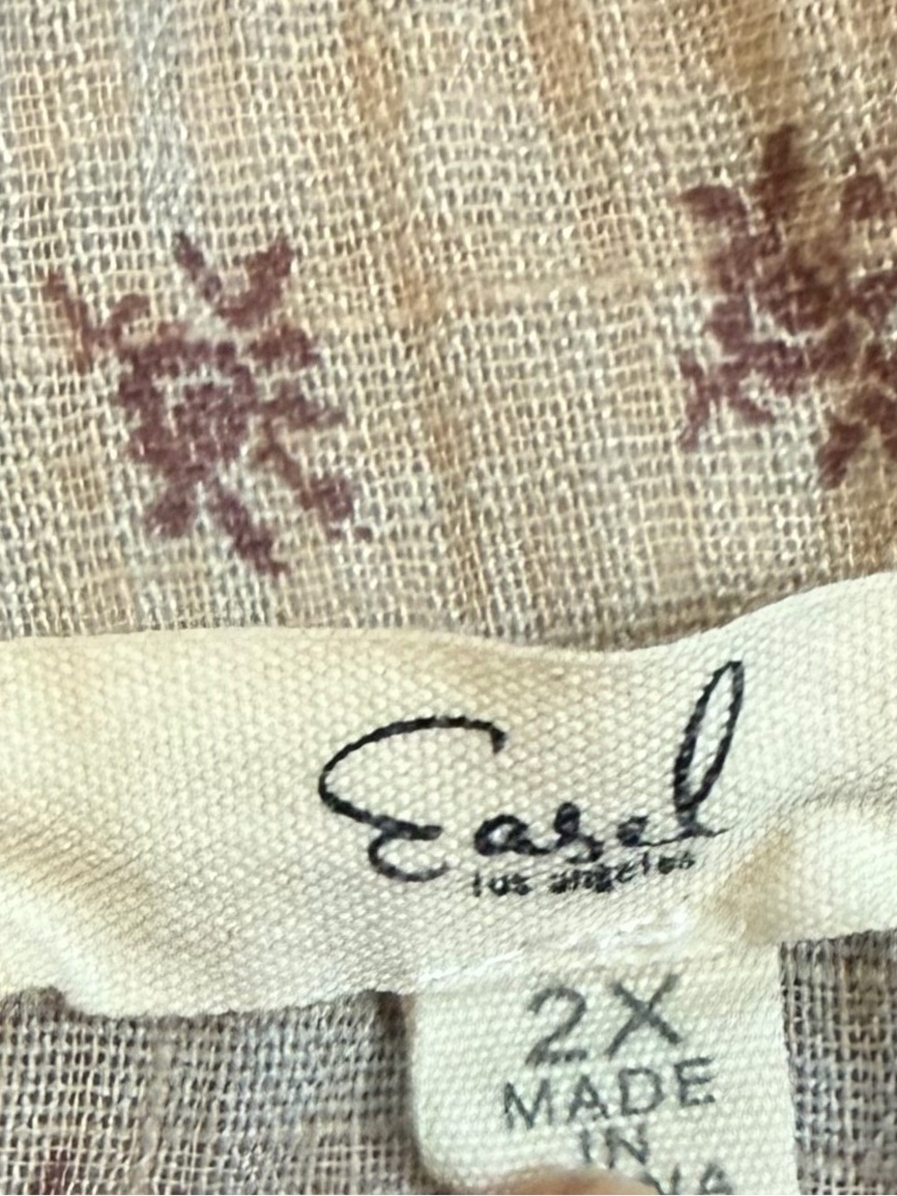 Easel Cotton Gauze Button-Down Cottagecore Dress - Picture 4 of 8